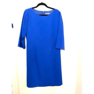 Eliza J | Women's Blue 3/4 Sleeve Sheath Dress Size 14